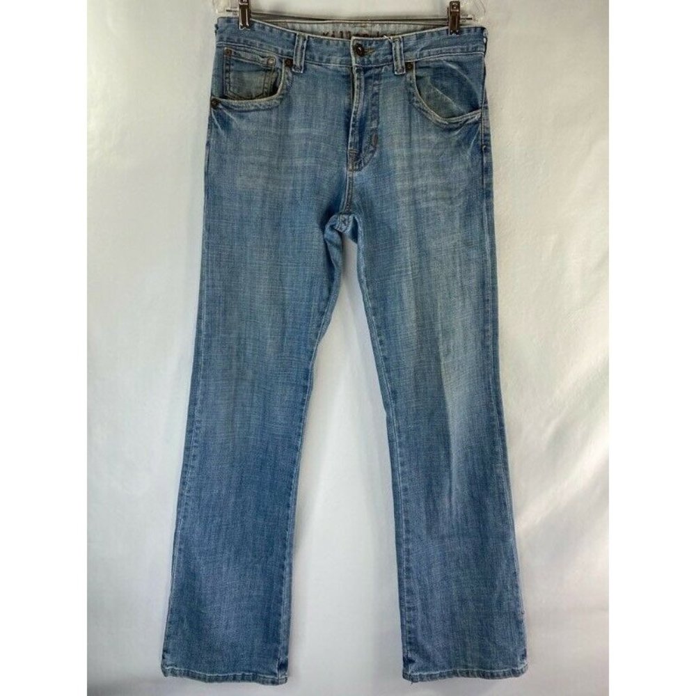 Killer Mens Bootcut Jeans Whiskered Medium 32x34